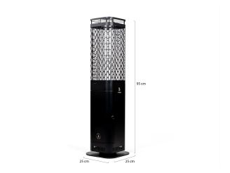 Monti HeatLine Blaze Pellet Heizstrahler 26x26x95 cm - Schwarz