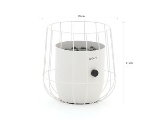 Cosiscoop Basket Tischkamin (ø 26 cm, h: 31 cm) - White