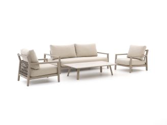 Tierra Outdoor Oasis Sessel-Sofa Lounge-Set 4-teilig verstellbar