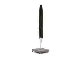 Glatz Fortello LED Sonnenschirm 400x400 cm - Black 408 (inkl. Sonnenschirmständer 160 kg mit Rad) (inkl. Batterie)