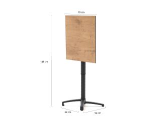 Bellagio Canzo Klapptisch 70x70x73/109 cm verstellbar - Kunststoff