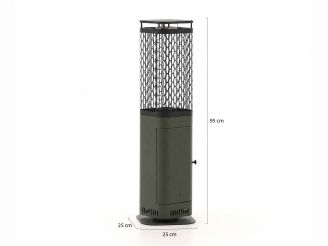Monti HeatLine Blaze Pellet Heizstrahler 26x26x95 cm - Grün