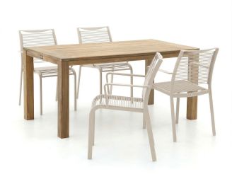 Apple Bee Hawaii/ROUGH-S 160 cm Gartenmöbel-Set 5-teilig stapelbar