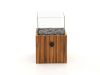 Cosiscoop Timber square Tischkamin 20x20x30 cm - Teakholz