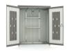 Biohort Gartenschrank 155x83x182,5 cm (inkl. Bodenplatte und gestell) - Kwartgrijs Metallic (2100 liter)