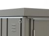 Biohort Gartenschrank 155x83x182,5 cm (inkl. Bodenplatte und gestell) - Kwartgrijs Metallic (2100 liter)