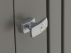 Biohort Gartenschrank 155x83x182,5 cm (inkl. Bodenplatte und gestell) - Kwartgrijs Metallic (2100 liter)