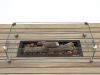 Cosiraw Lounge Feuertisch 120x80x55 cm - Charcoal (Tischplatte = Old Teak Greywash) (inkl. Glas)