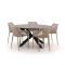 Forza Ripi/Fidenza ø 149 cm Gartenmöbel-Set 6-Teilig Stapelbar