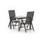 Bellagio Avenza/Sestino 90 cm Gartenmöbel-Set 3-teilig verstelbar