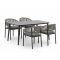 Bellagio Panaro/Sora 160 cm Gartenmöbel-Set 5-teilig stapelbar