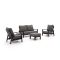 Bellagio Musone Sessel-Sofa Lounge-Set 4-Sitzer 4-teilig