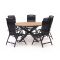 Forza Capri/Fidenza ø149cm dining tuinset 6-delig verstelbaar