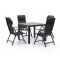 Forza Capri/Fidenza 90cm dining tuinset 5-delig verstelbaar