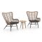 Intenso Rovello/ROUGH-K 40 cm Balkonmöbel-Set Lounge 3-teilig