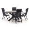 Forza Capri/Fidenza ø126cm dining tuinset 5-delig verstelbaar