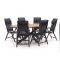 Forza Capri/Fidenza ovaal 220cm dining tuinset 7-delig verstelbaar