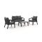 Forza Iseo Sessel-Sofa Lounge-Set 4-teilig