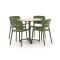 Forza Pazzia/Canzo ø 80 cm Gartenmöbel-Set 5-teilig stapelbar