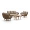Intenso Stila/ROUGH-K Sessel-Sofa Lounge-Set 5-teilig