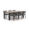 Bellagio Rumo/ROUGH-S 220 cm Gartenmöbel-Set 7-teilig Stapelbar