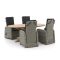Intenso Umbria/ROUGH-Y Ellips 200 cm Gartenmöbel-Set 5-teilig verstellbar