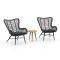 Intenso Rovello/ROUGH-K 40 cm Balkonmöbel-Set Lounge 3-teilig