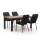 Tierra Outdoor Liv/ROUGH-S 160cm dining tuinset 5-delig stapelbaar