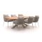 SUNS Revello/Induno dänisch oval 220 cm Gartenmöbel-Set 7-teilig