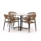 Manifesto Belpasso/Canzo 80 cm Gartenmöbel-Set 5-teilig stapelbar klappbar