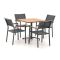 Bellagio Roma/Canzo 80 cm Gartenmöbel-Set 5-teilig stapelbar