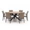 Manifesto Villongo/ROUGH-Y ø150cm dining tuinset 7-delig stapelbaar
