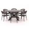 Manifesto Belpasso/Fidenza ø149cm dining tuinset 7-delig stapelbaar