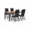 Forza Capri/Fidenza 160 cm Gartenmöbel-Set 5-teilig verstellbar
