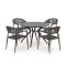 Manifesto Belpasso/Sora ø 127 cm Gartenmöbel-Set 5-teilig stapelbar