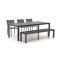 Bellagio Roma/Fidenza 220 cm Gartenmöbel-Set mit Bank 5-teilig stapelbar