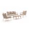 Manifesto Celante/ROUGH-K Sessel-Sofa-Lounge-Set 4-teilig 5-Sitzer