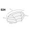 SUNS Gartenmöbelabdeckung S24 Blocchi Lounge Eckelement 2-Sitzer 277x120x87 cm