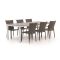 Forza Fossano/Fidenza 220 cm Gartenmöbel-Set 7-teilig stapelbar
