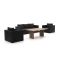 Forza Giotto/ROUGH-L 160 cm Esstisch Lounge-Set 4-teilig