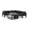 Bellagio Campazzo/Cosi 100 cm Ecklounge-Set mit Feuertisch 4-teilig