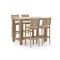 ROUGH-S/ROUGH-X 135 cm Gartenbar-Set 5-teilig