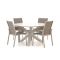 Bellagio Albinea/Lodola ø 130 cm Gartenmöbel-Set 5-teilig stapelbar