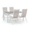 Bellagio Lugo/Fidenza 160 cm Gartenmöbel-Set 5-teilig verstellbar