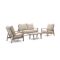 Tierra Outdoor Musone Sessel-Sofa Lounge-Set 4-teilig 4-Sitzer verstellbar