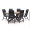 Forza Capri/Fidenza ovaal 180cm dining tuinset 7-delig verstelbaar