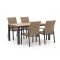 Manifesto Villongo/Fidenza 160 cm Gartenmöbel-Set 5-teilig stapelbar