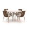 Bellagio Caronia/Sora ø 127 cm Gartenmöbel-Set 5-Teilig Stapelbar