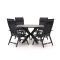 Bellagio Avenza/Fidenza ø126cm dining tuinset 5-delig verstelbaar