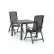 R&S Design Capri/Fidenza 90 cm Gartenmöbel-Set 3-teilig verstellbar